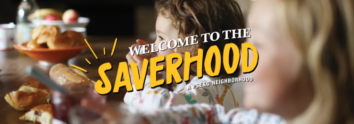 decorative hero image with text Welcome to the Saverhood